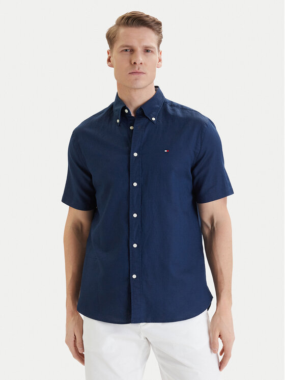 Tommy Hilfiger Cămașă MW0MW42450 Bleumarin Regular Fit