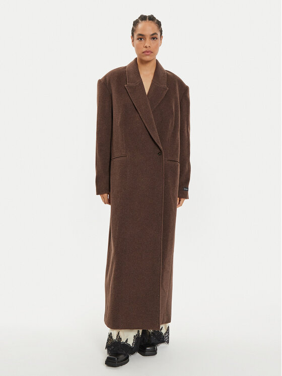Herskind Cappotto di lana Drew 5381816 Marrone Regular Fit, taglia : 38