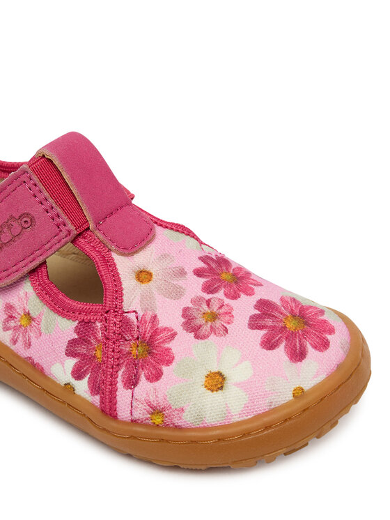 Froddo Froddo Kapcie Barefoot Canvas T-Bar G1700439-4 M Różowy