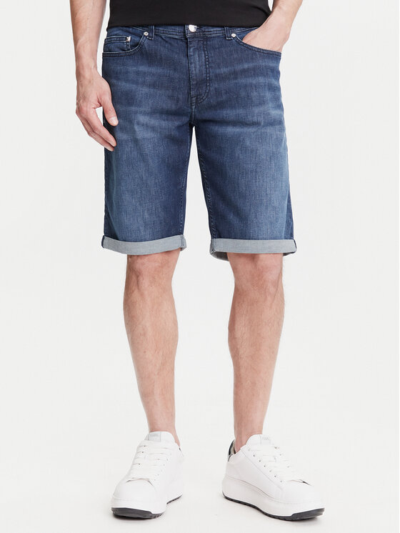 KARL LAGERFELD KARL LAGERFELD Kratke traperice 265820 552833 Tamnoplava Regular Fit