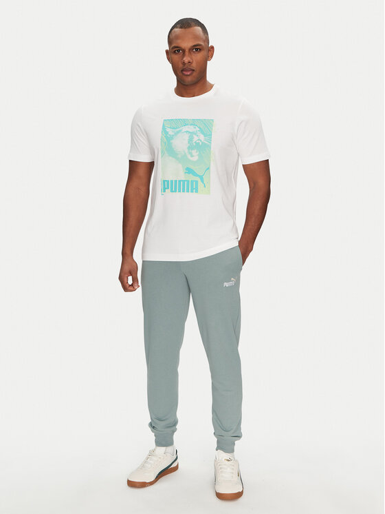 Puma Puma T-Shirt Graphics Photoprint 684836 Bílá Regular Fit