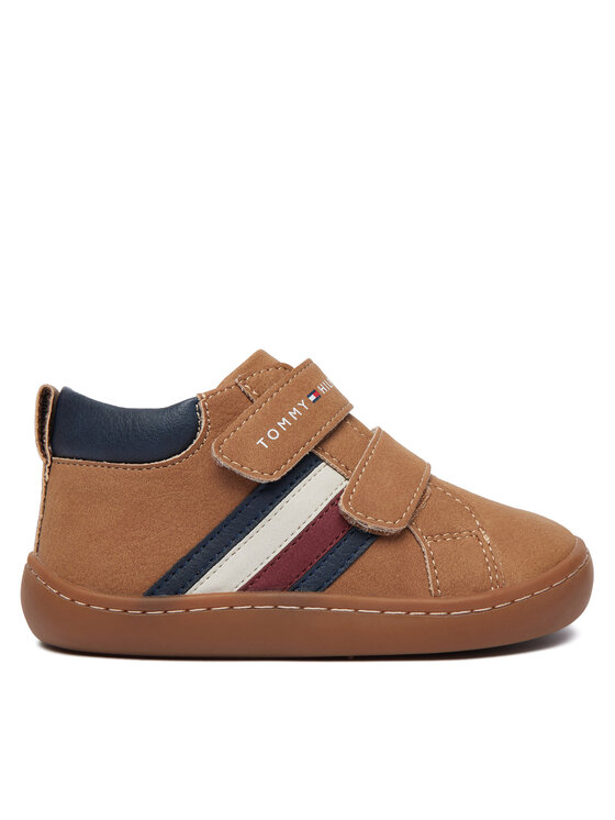 Tommy Hilfiger Tommy Hilfiger Sneakersy Mid Cut Velcro Sneaker T1XH-35223-1269A242 Brązowy