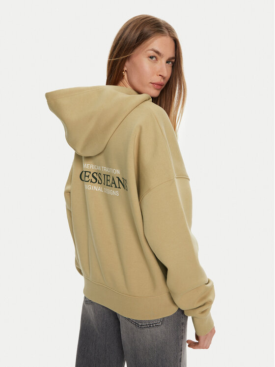 Guess Jeans Guess Jeans Суитшърт W4BQ21 KC811 Бежов Regular Fit