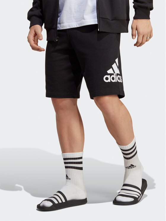 adidas adidas Pantaloni scurți sport Essentials Big Logo French Terry Shorts IC9401 Negru Regular Fit