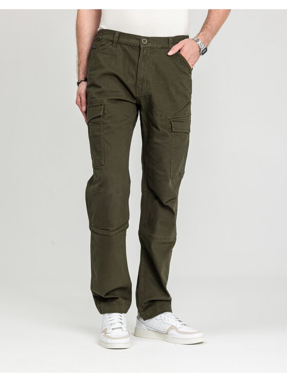 Marcus Marcus Pantaloni di tessuto Gerry Cargo 5052 Verde Regular Fit