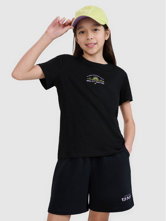 4F 4F T-Shirt SWELLS OF THE OCEAN Czarny Regular Fit
