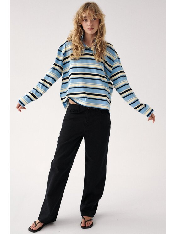 NAGO NAGO Longsleeve N2025 Niebieski Loose Fit