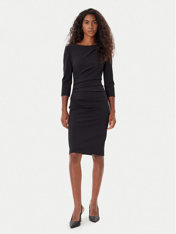 Rinascimento Rinascimento Koktel haljina CFC0126154003 Crna Slim Fit