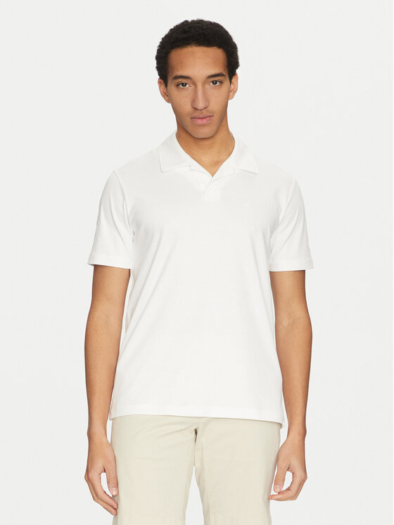 Calvin Klein Calvin Klein Тениска с яка и копчета K10K114133 Бял Regular Fit