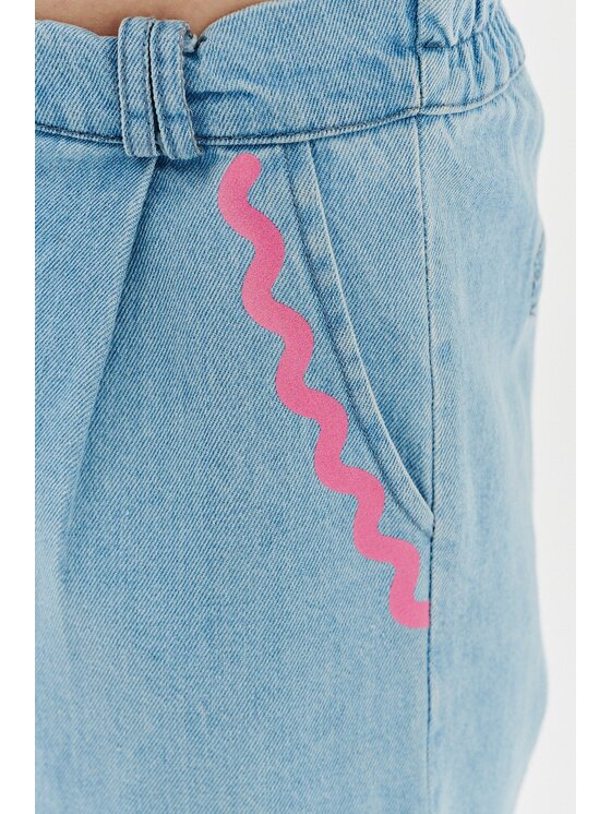 NAOKO NAOKO Jeansy Ribbon Revolution Modrá Regular Fit