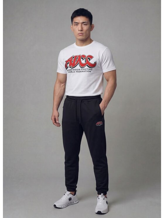 PITBULL PITBULL Spodnie dresowe ADCC Nelson Czarny Regular Fit