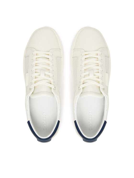 Calvin Klein Calvin Klein Sneakersy Clean Cup Low Laceup Perf Lth HM0HM01870 Biały
