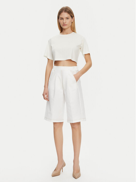 Max Mara Max Mara Шорти з тканини Texas 2516781027650 Білий Regular Fit
