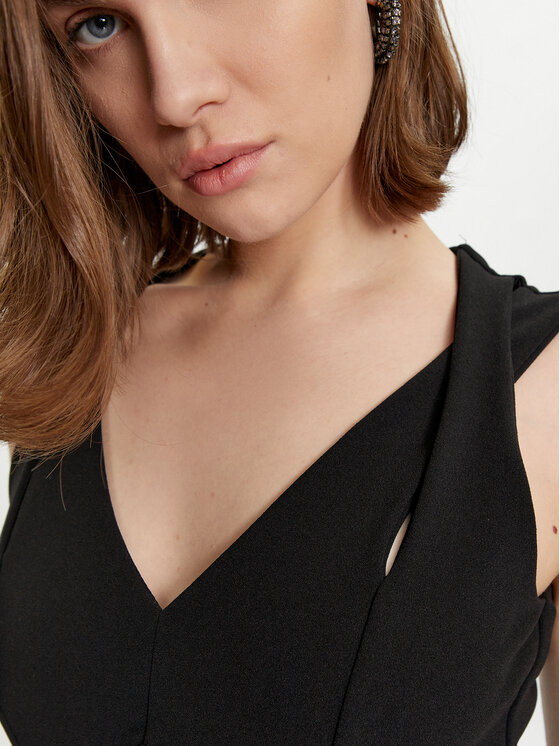 Rinascimento Rinascimento Коктейльна сукня CFC0019370002 Чорний Slim Fit