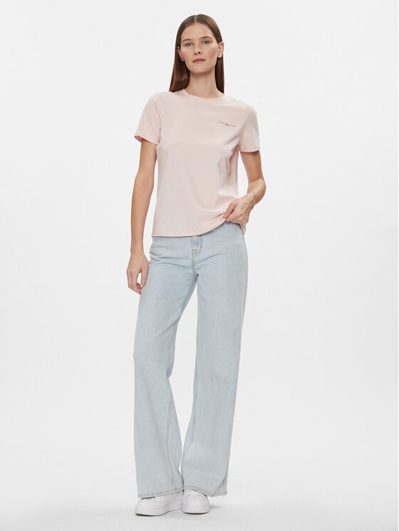 Tommy Hilfiger Tommy Hilfiger Marškinėliai 1985 WW0WW37877 Rožinė Regular Fit
