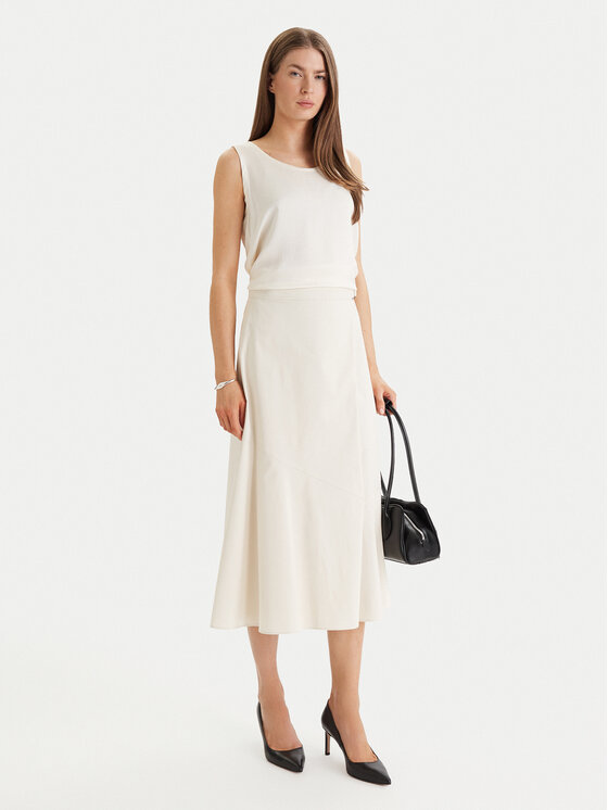 BOSS BOSS Trapézová sukňa Vuleran 1 50557420 Écru Regular Fit
