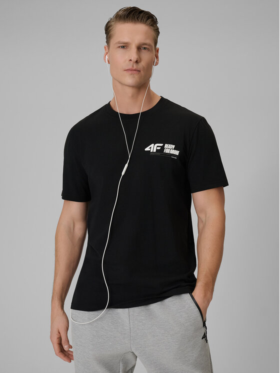 4F 4F T-Shirt COMMERCIAL 12 Czarny Regular Fit