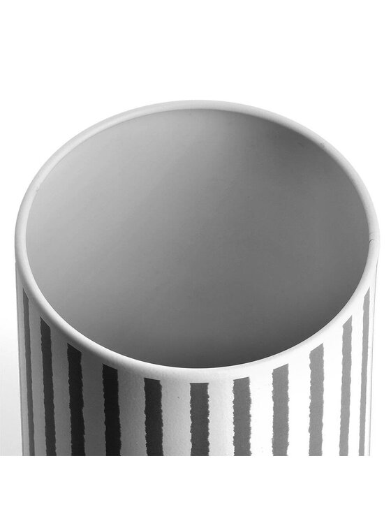 MIAhome MIAhome Puszka metalowa 16,5x10,5x10,5 cm w paski 1000 ml ZIBRA Biały