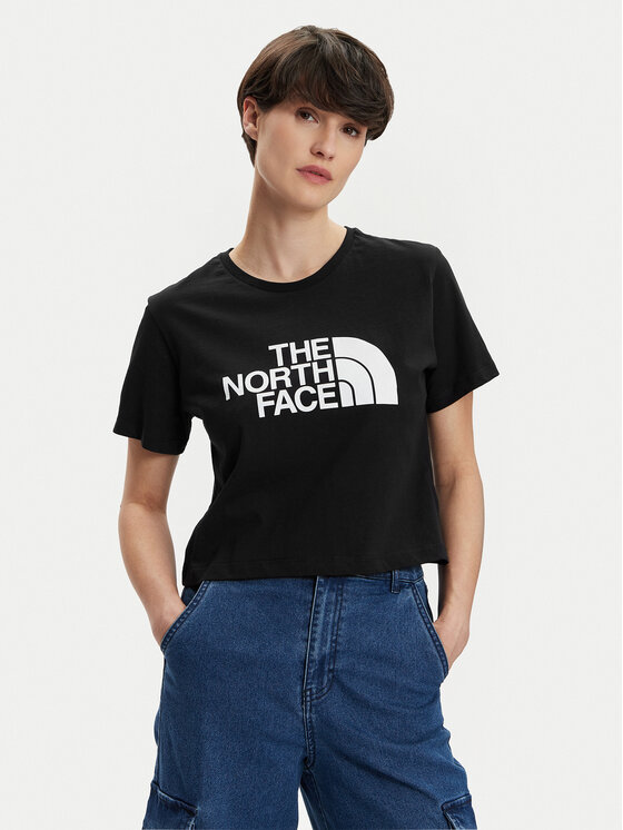 The North Face T-krekls Easy NF0A87NA Melns Relaxed Fit