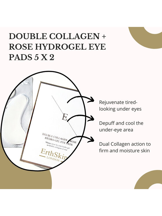 Erthskin London Erthskin London Podwójne płatki kolagenowe + hydrożel różany Płatki pod oczy