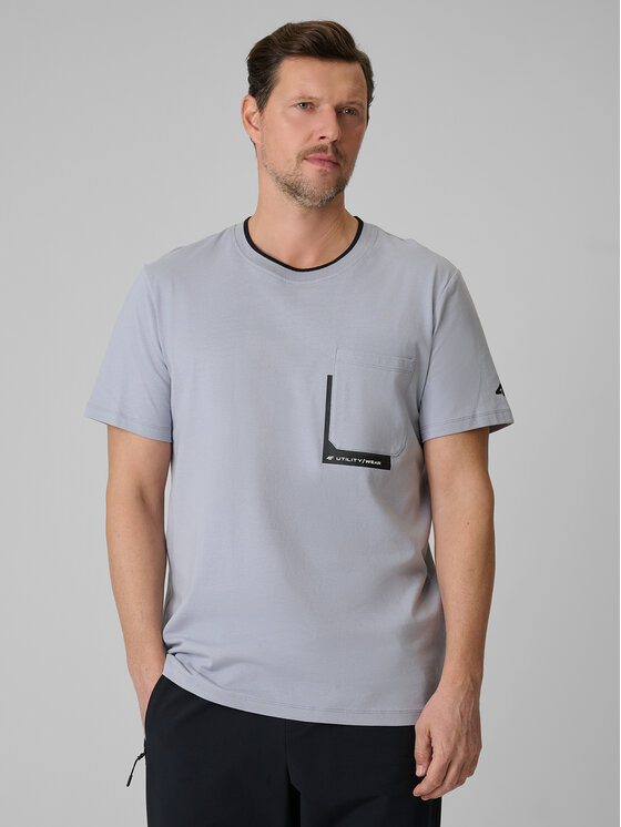 4F 4F T-Shirt CITY Szary jasny Regular Fit