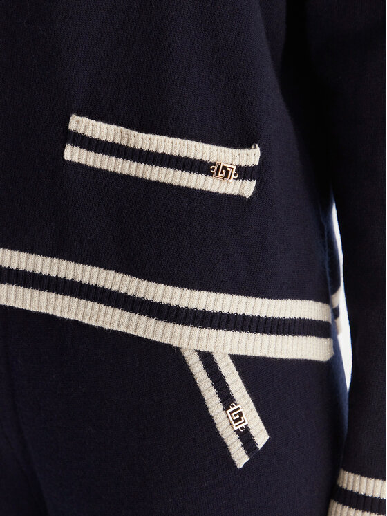 Gaudi Gaudi Rollkragenpullover 521BD53007 Dunkelblau Relaxed Fit