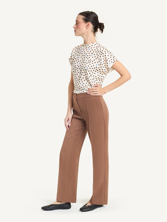 KMX KMX Spodnie materiałowe 809740001 Beżowy Straight Fit