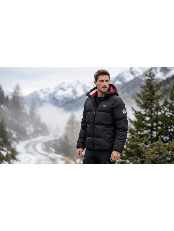 Geographical Norway Geographical Norway Parka WY4478H/GN-BLACK Czarny Reglan Fit