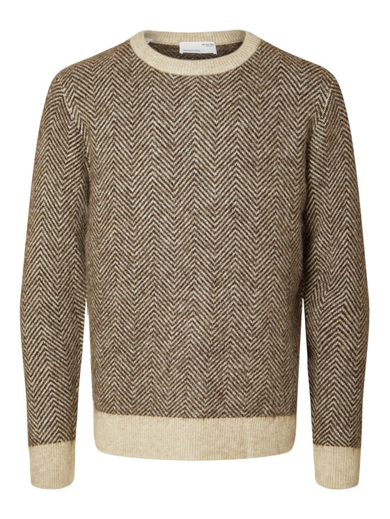 Selected Homme Selected Homme Pullover 16086699 Braun Regular Fit