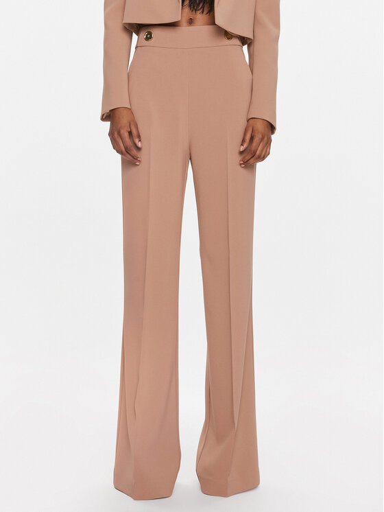 PINKO Pinko Hlače iz tkanine 100055 A14I Rjava Straight Fit