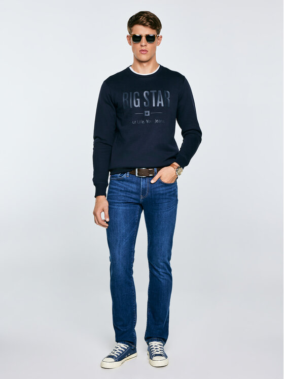BIG STAR BIG STAR Bluza I Granatowy Basic Fit
