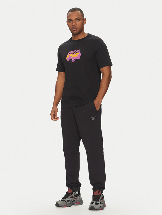 Reebok Reebok Póló 100218834 Fekete Regular Fit