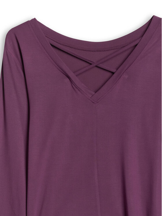 4F 4F Longsleeve AFTERLIGHT Fioletowy Regular Fit