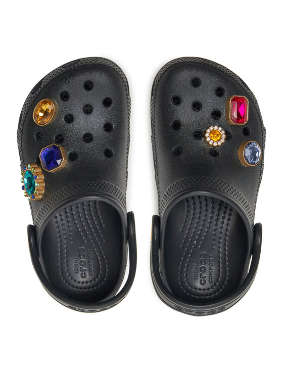 Crocs Crocs Šlepetės Classic Jewel Clog K 210716 Juoda