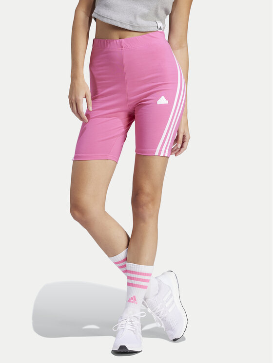 adidas Cyklistické šortky Future Icons 3-Stripes IS3630 Ružová Slim Fit