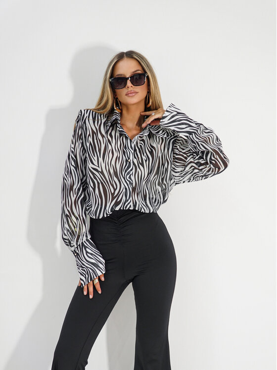 LilaLou LilaLou Koszula Camilla Czarny Regular Fit