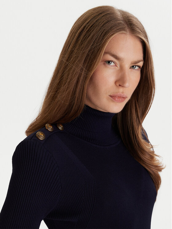 Gaudi Gaudi Rollkragenpullover 521FD53037 Dunkelblau Regular Fit