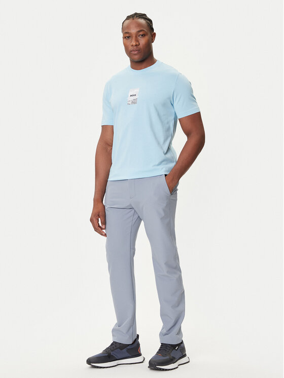 BOSS BOSS Tricou Photoprint 50545869 Albastru celest Relaxed Fit