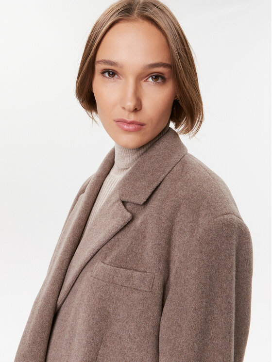Herskind Herskind Płaszcz wełniany Wanda 4908816 Beżowy Regular Fit