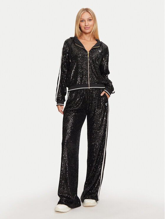 Guess Guess Pantaloni palazzo V4BB16 KCI90 Nero Regular Fit