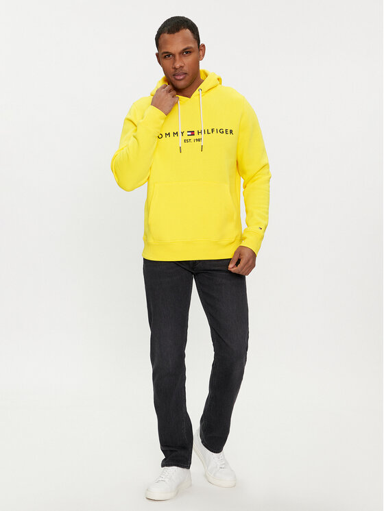 Tommy Hilfiger Felpa Logo MW0MW11599 Giallo Regular Fit