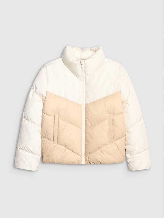 4F 4F Vatovaná bunda OUTERWEAR Krémová Regular Fit