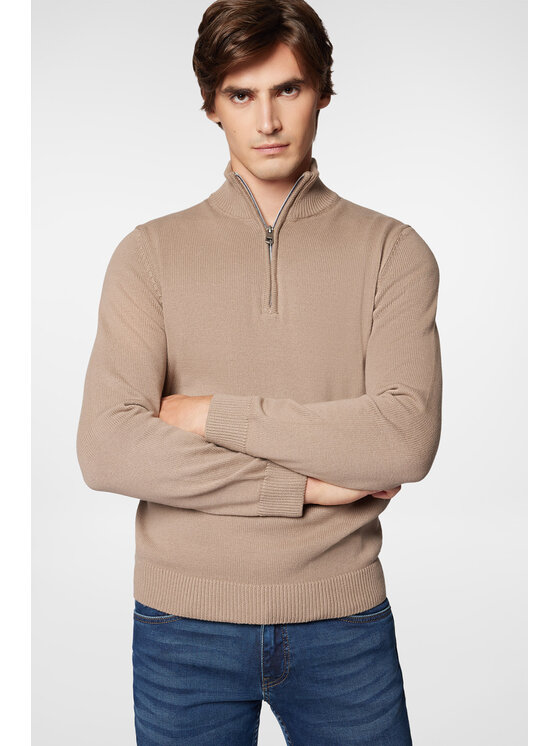 Próchnik Próchnik Sweter PM10 SW073224000041 Beżowy Regular Fit