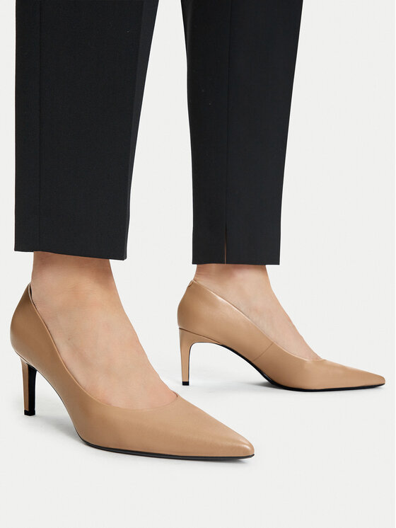 Calvin Klein Calvin Klein Szpilki Ess Stiletto 70 HW0HW02607 Beżowy