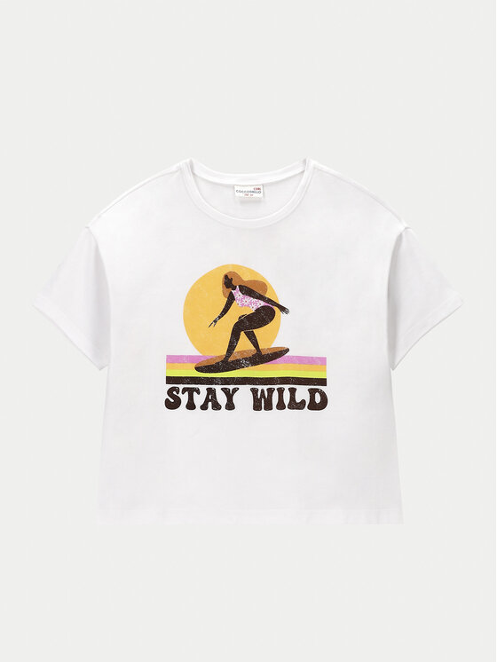 Coccodrillo Coccodrillo Тишърт WC4143202HGJ Бял Relaxed Fit