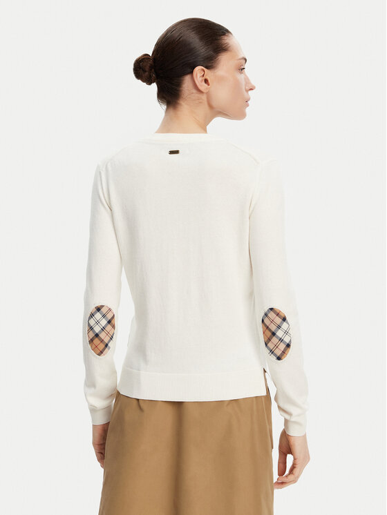 Barbour Barbour Cardigan Bredona LKN1008WH71 Écru Regular Fit