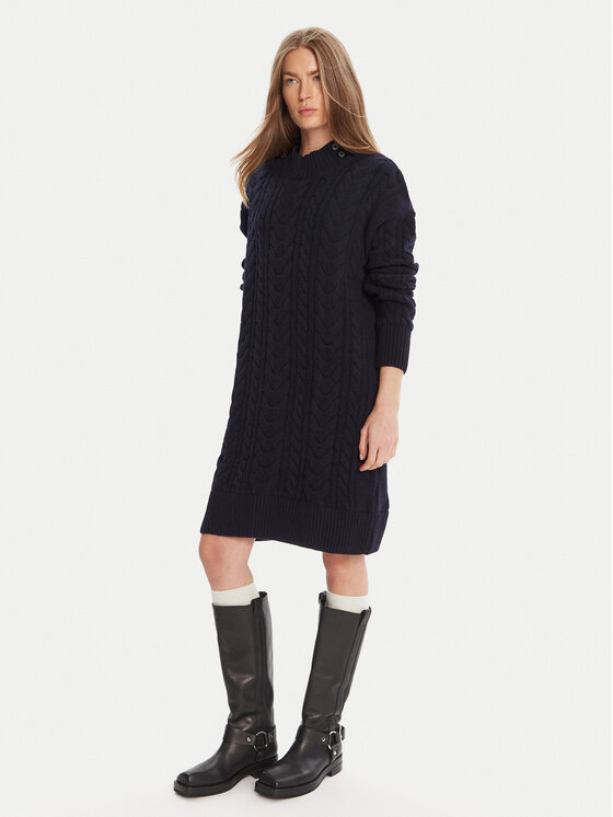 Barbour Barbour Strickkleid Belford LDR0946NY73 Dunkelblau Regular Fit