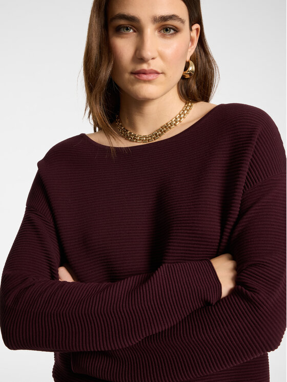 Elena Mirò Elena Mirò Sweter M054Z000816N039 Bordowy Over Fit
