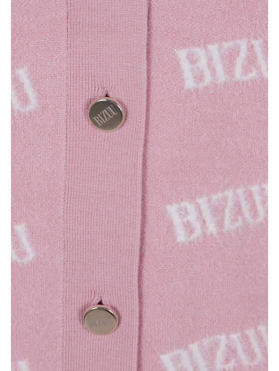 BIZUU BIZUU Kardigan MYLES Różowy Standard Fit