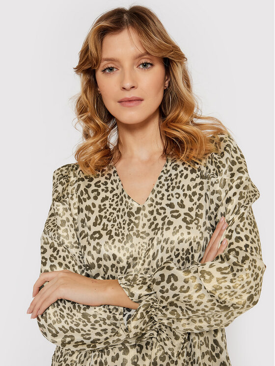 YAS YAS Kleid für den Alltag Leona 26026694 Goldfarben Slim Fit